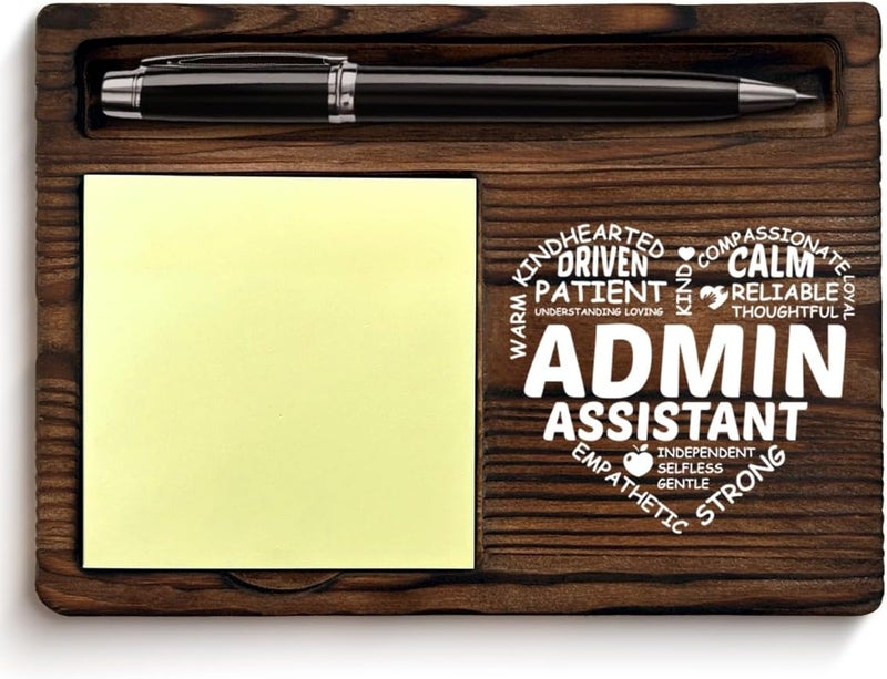 QODMGD Admin Assistant Gifts for Women Men, Appreciation Gifts for Administrative Assistants Secretary, Admin Assistant Sticky Note Holder for Office Desk Decor - Image 1